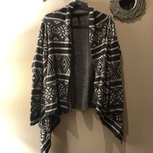 Drape front sweater